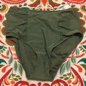 Aerie High Waisted Bikini Bottom Green